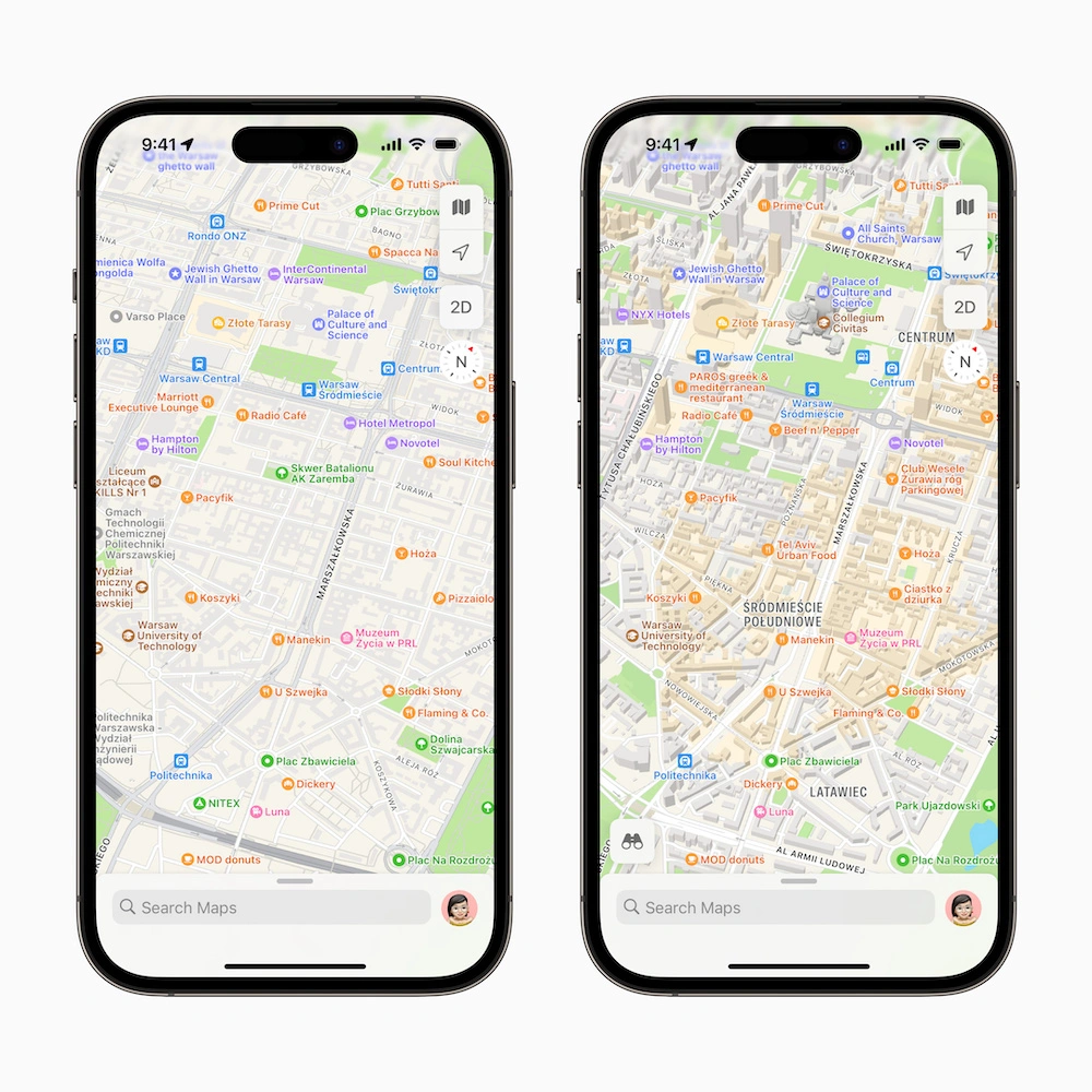 mapy apple maps polska nowa wersja aktualizacja 1