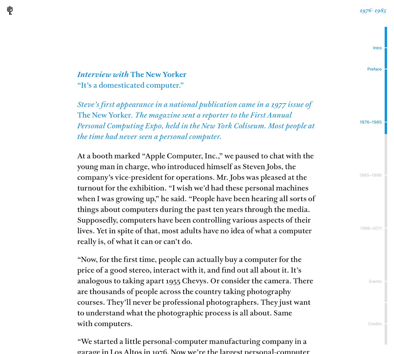 Tak wygląda „Make Something Wonderful. Steve Jobs in his own words” na stronie www