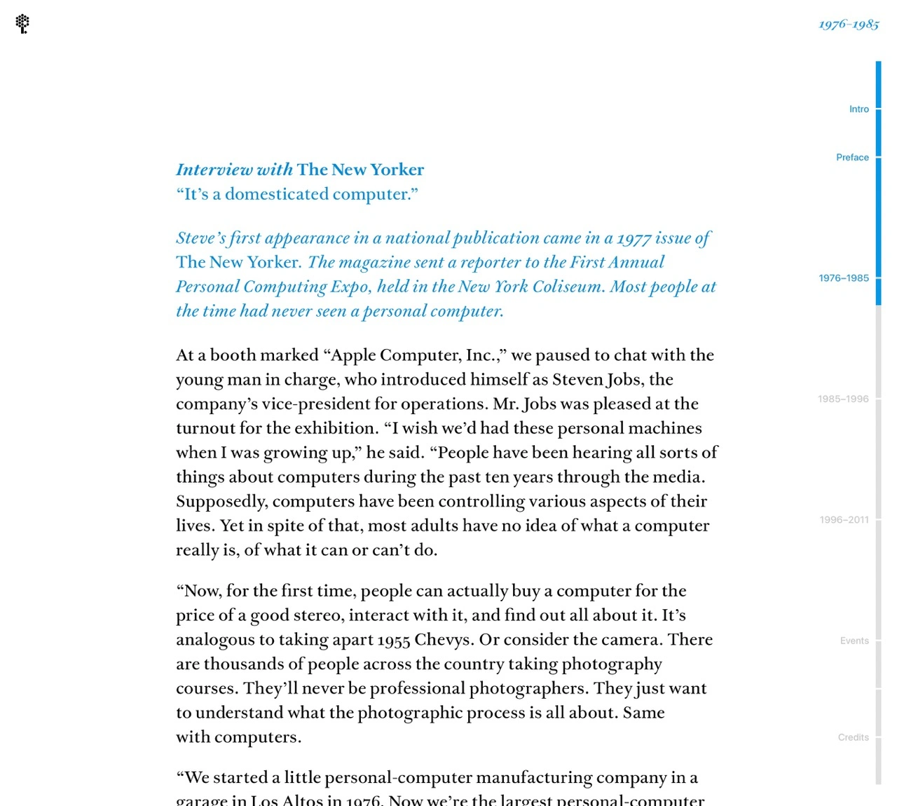 Tak wygląda „Make Something Wonderful. Steve Jobs in his own words” na stronie www