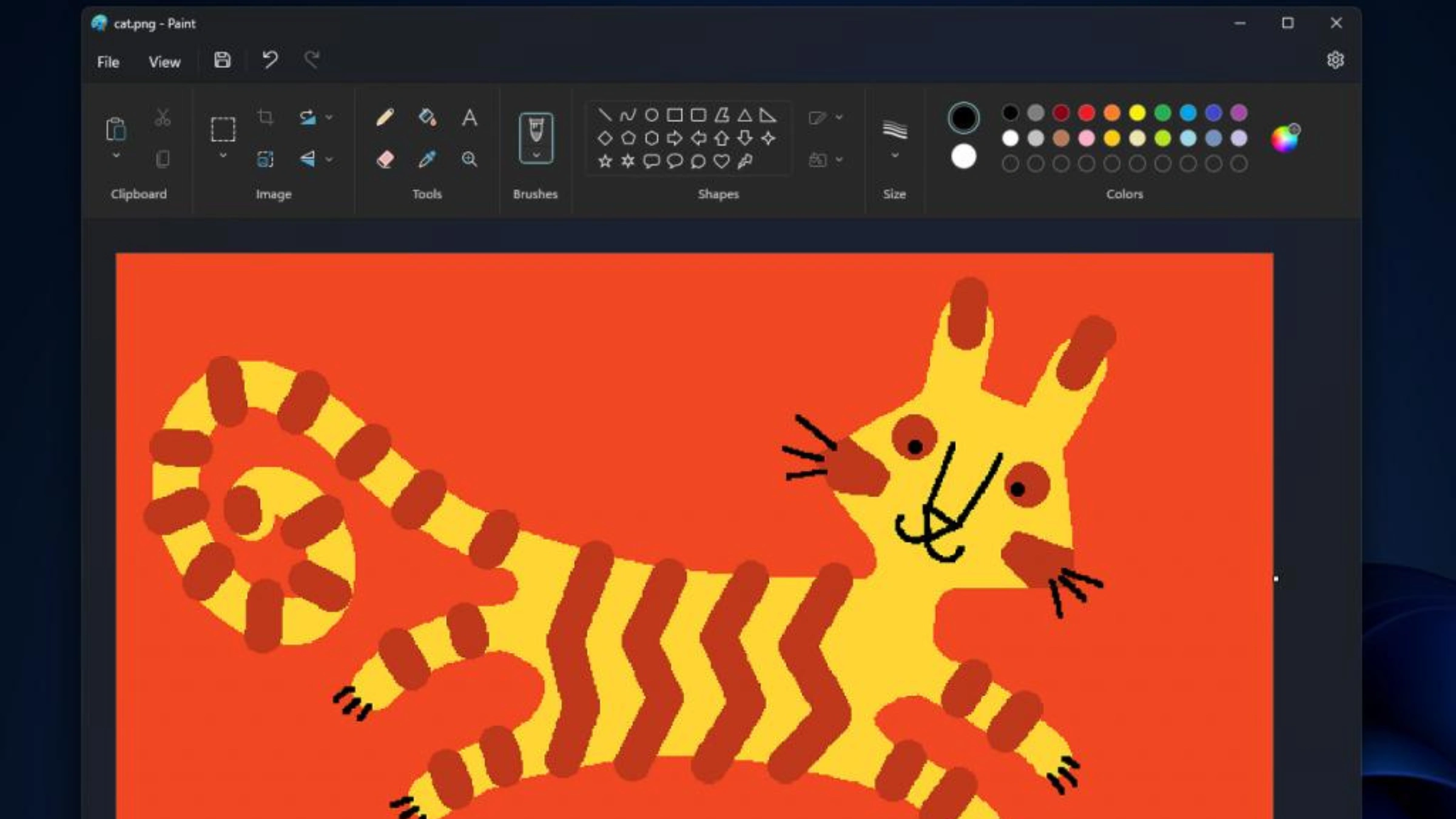 Paint dostał tryb ciemny. Serio