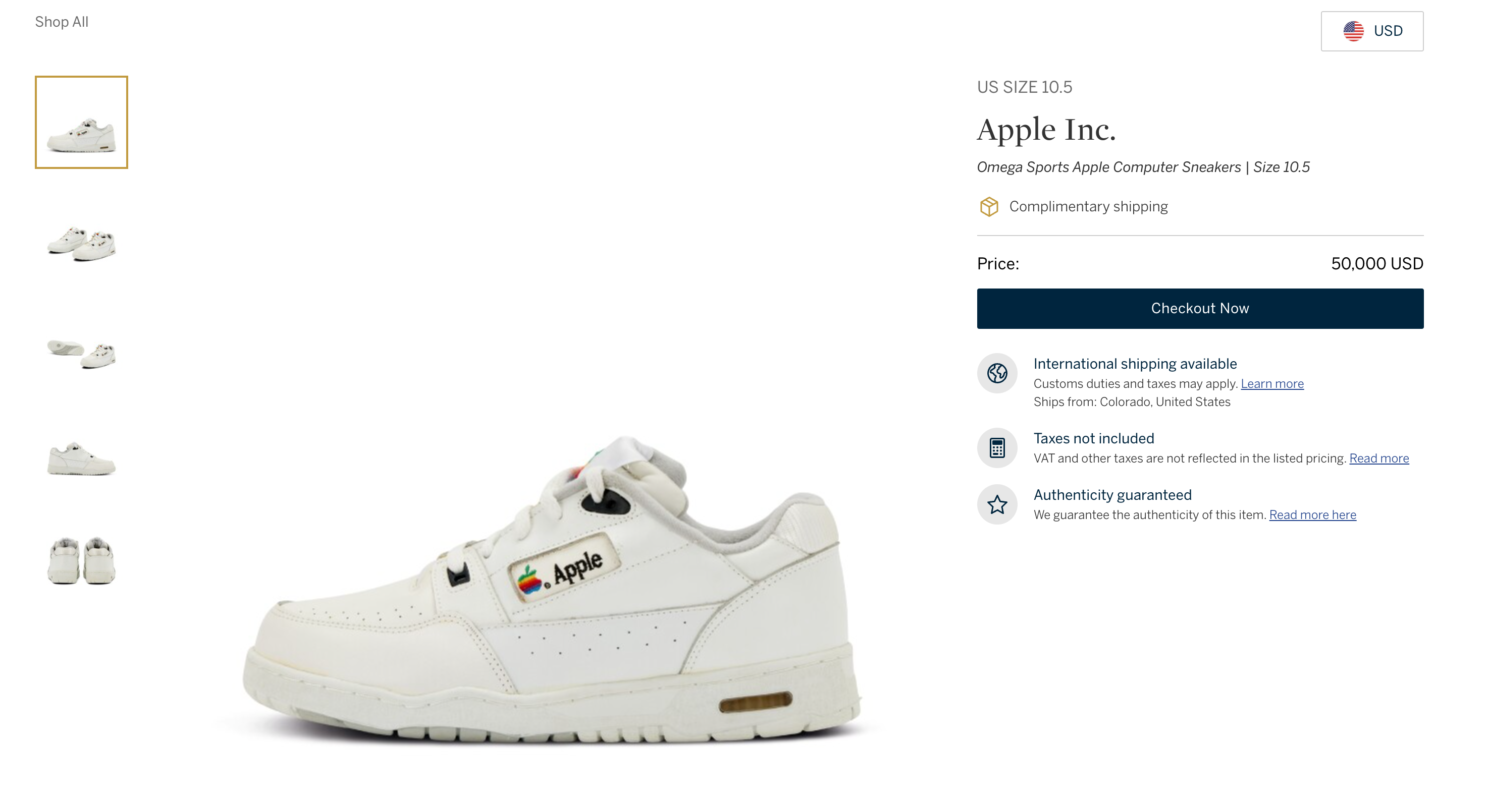 Buty Apple na aukcji