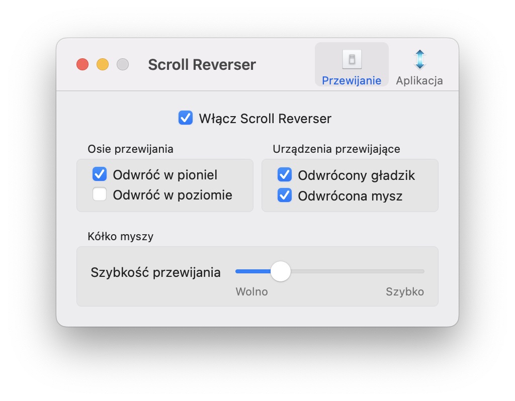 Scroll Reverser - aplikacja na macOS do konfiguracji myszy class="wp-image-4033367"