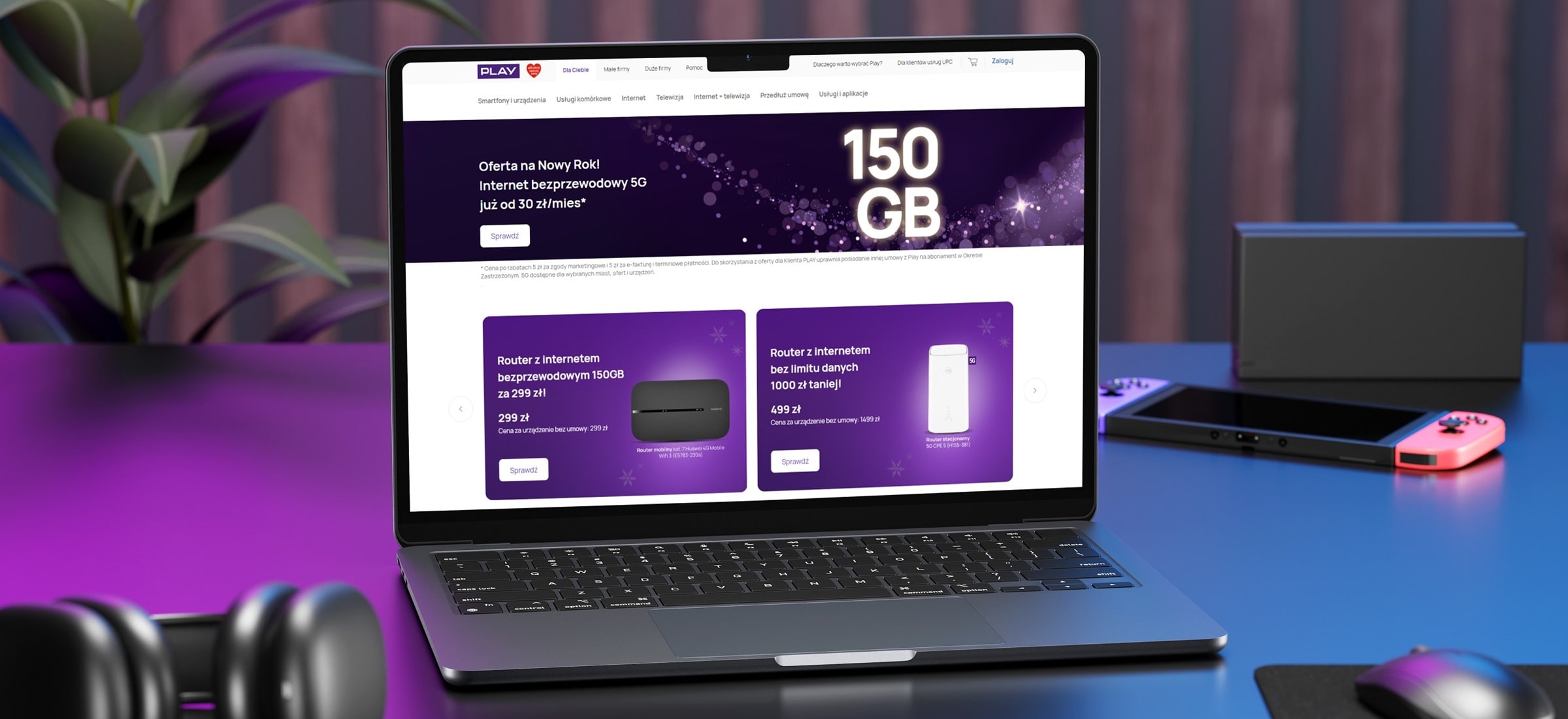Brak światłowodu już niestraszny. Play ma nowy internet bezprzewodowy 5G bez limitu