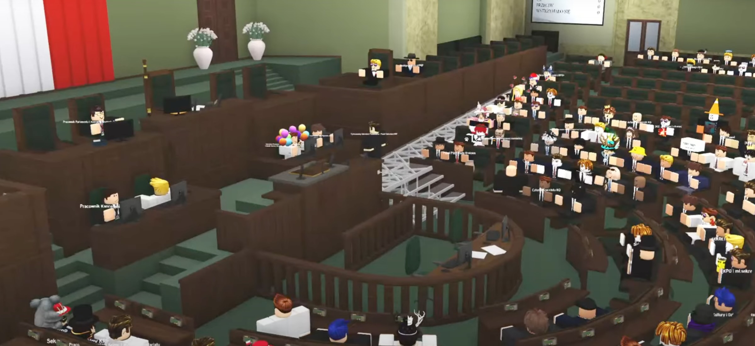 Były msze, jest Sejm. Na Robloksie zrobili posiedzenie, interweniowała straż marszałkowska