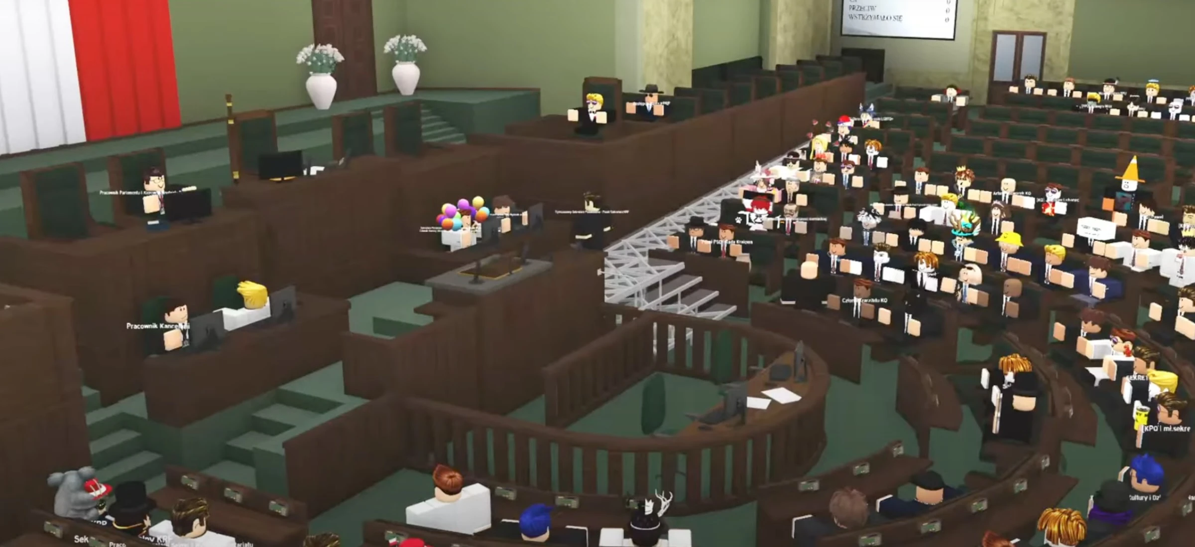 Były msze, jest Sejm. Na Robloksie zrobili posiedzenie, interweniowała straż marszałkowska