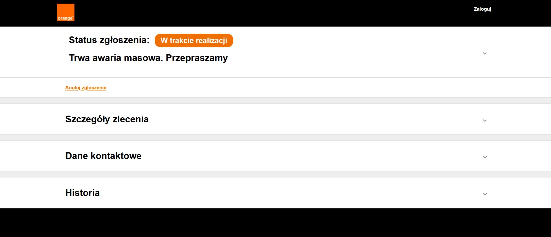 orange sledzenie na zywo awaria masowa