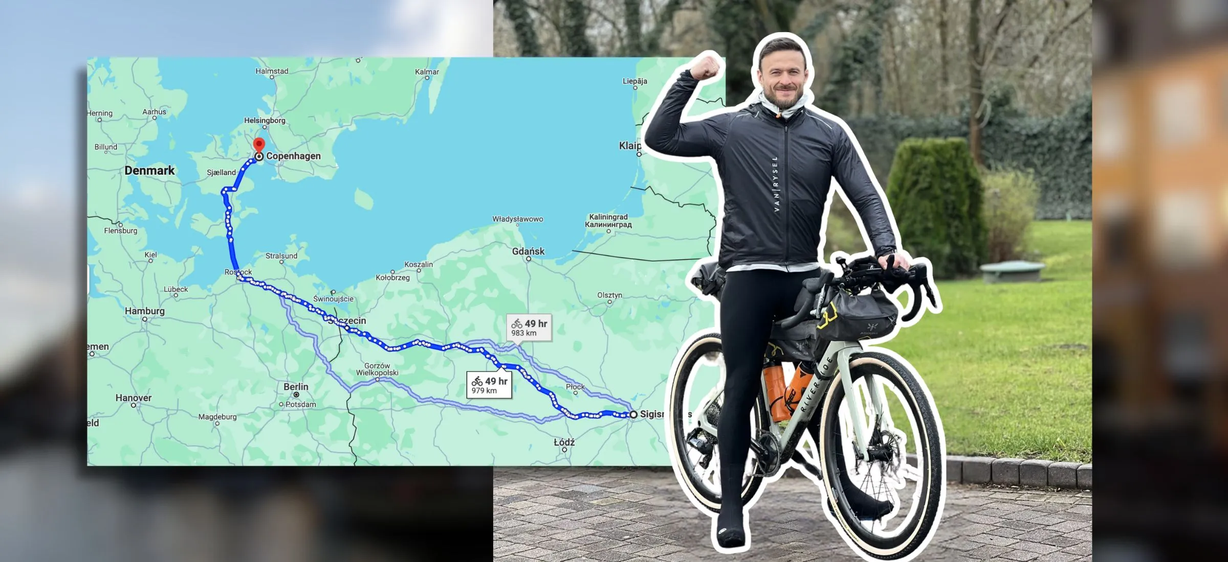Polak jedzie rowerem grać w gry. Ma do pokonania 1000 km