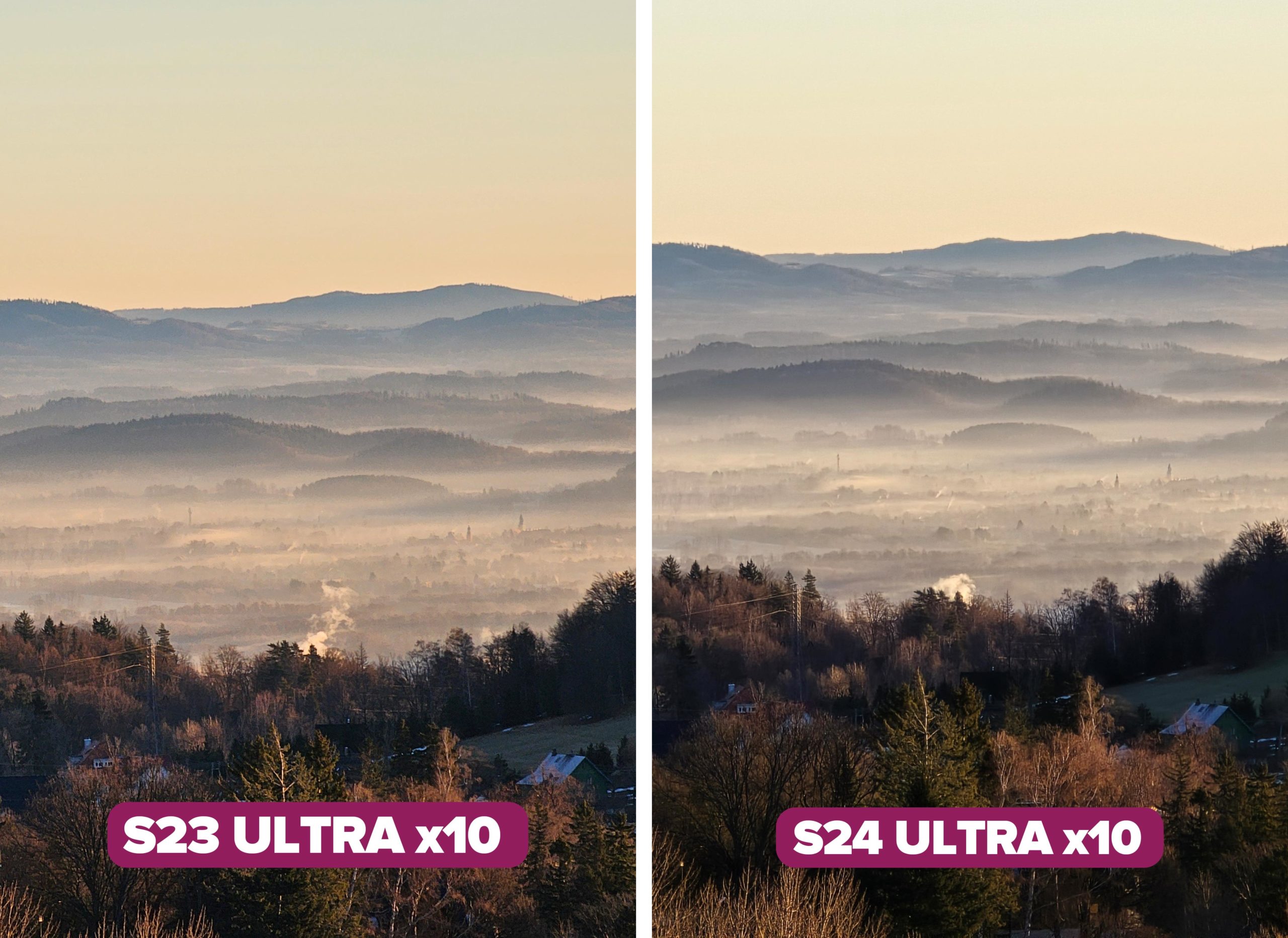Samsusng Galaxy S23 vs Samsusng Galaxy S24 Ultra - zoom x10.