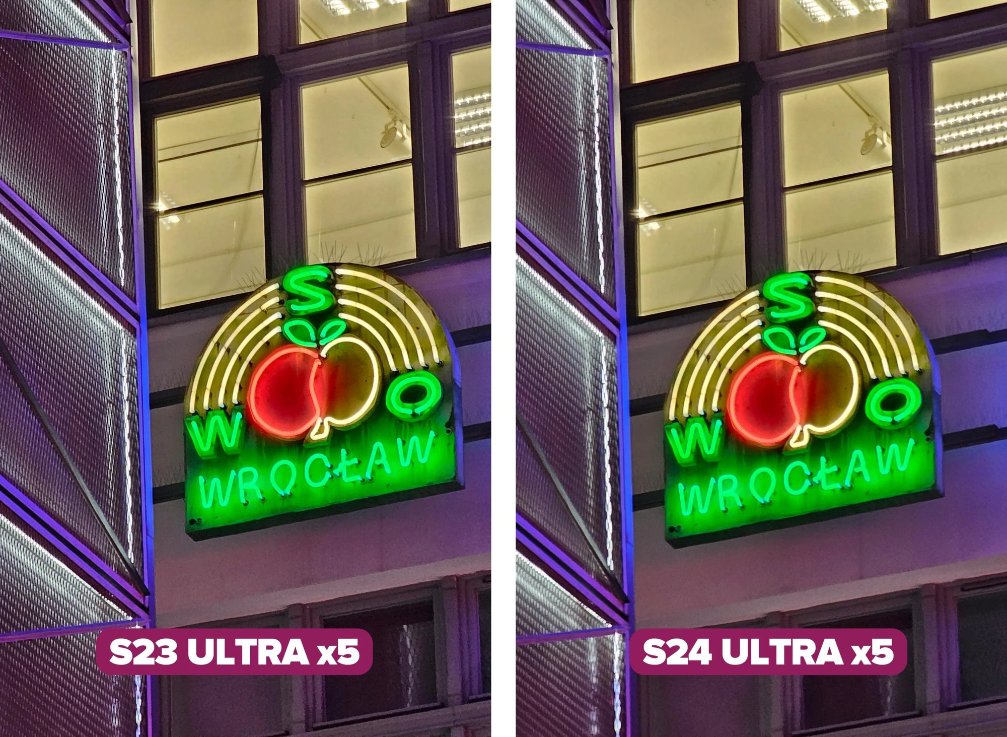 Samsusng Galaxy S23 vs Samsusng Galaxy S24 Ultra - zoom x5.  