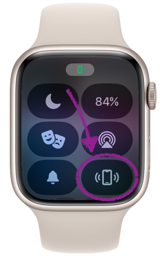 apple watch centrum sterowania pingnij telefon