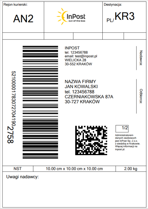 Nowa etykieta InPost (źródło: materiały prasowe)