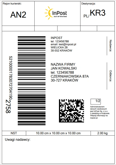Nowa etykieta InPost (źródło: materiały prasowe)