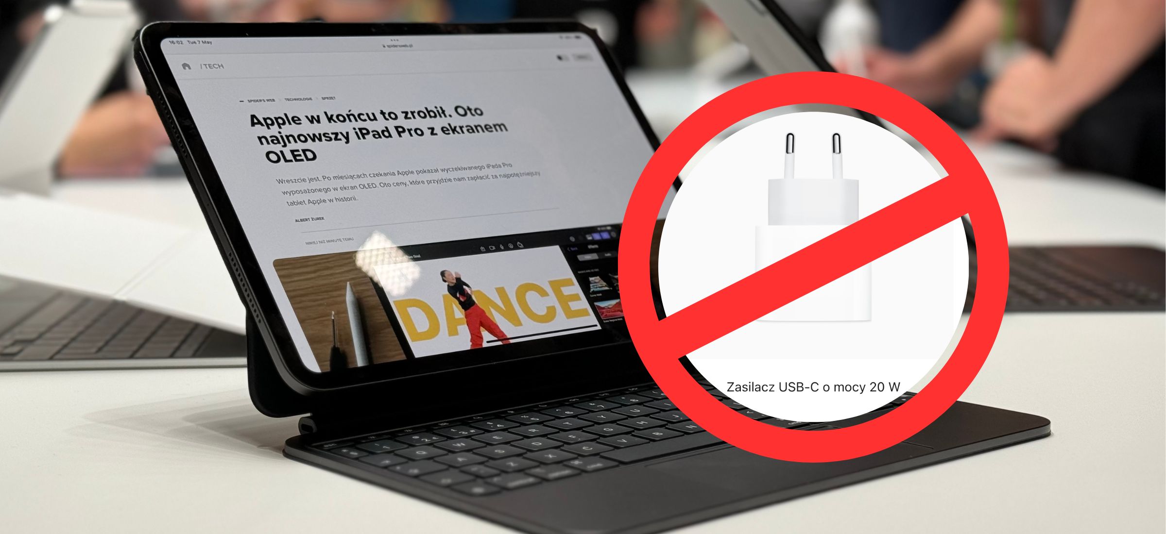 iPad Air i Pro (2024) bez zasilacza w pudełku