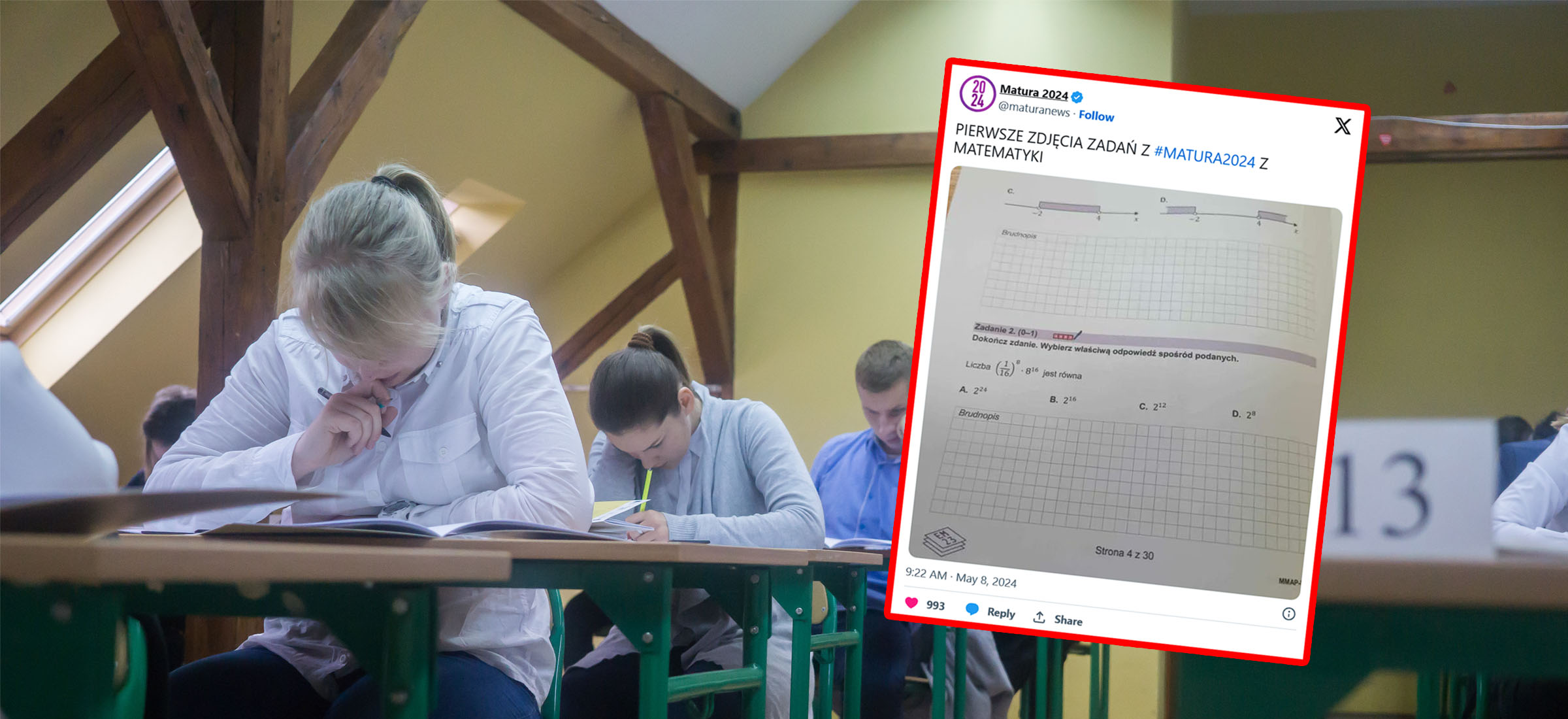 Wyciek matury z matematyki. Zdjęcia arkusza trafiły do sieci