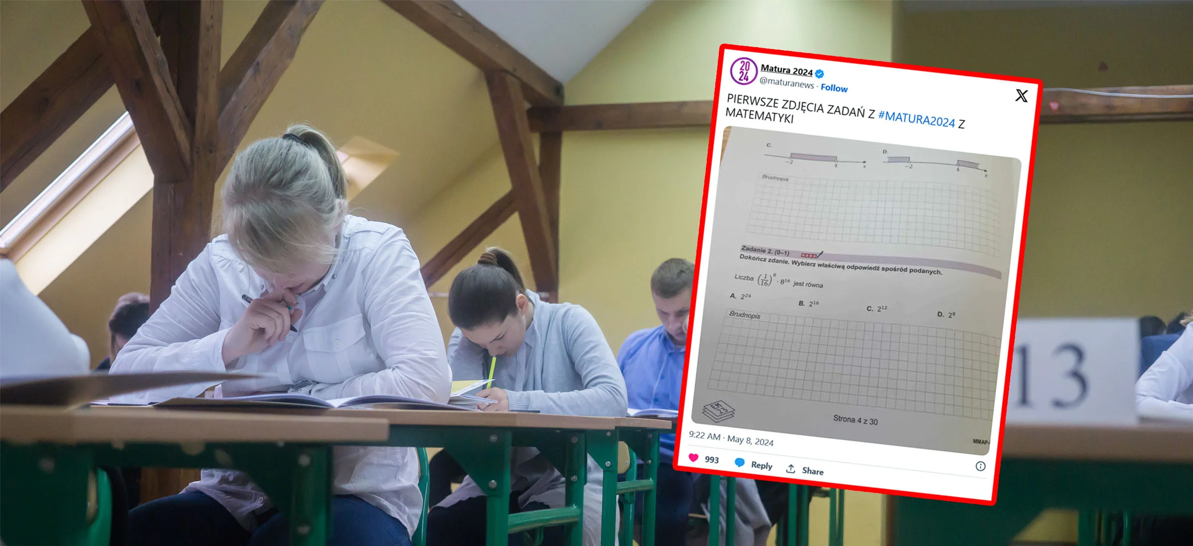 Wyciek matury z matematyki. Zdjęcia arkusza trafiły do sieci