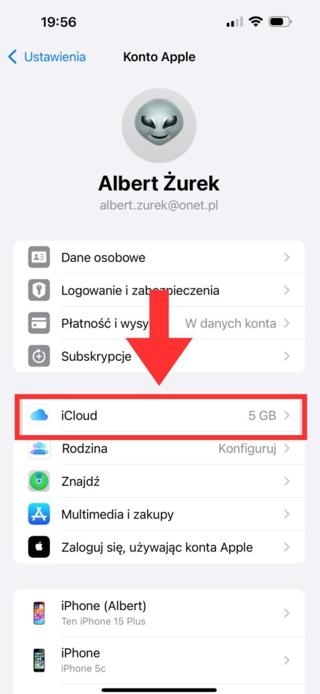 Jak przenieść dane z iPhone'a na iPhone'a? Znajdź zakładkę iCloud