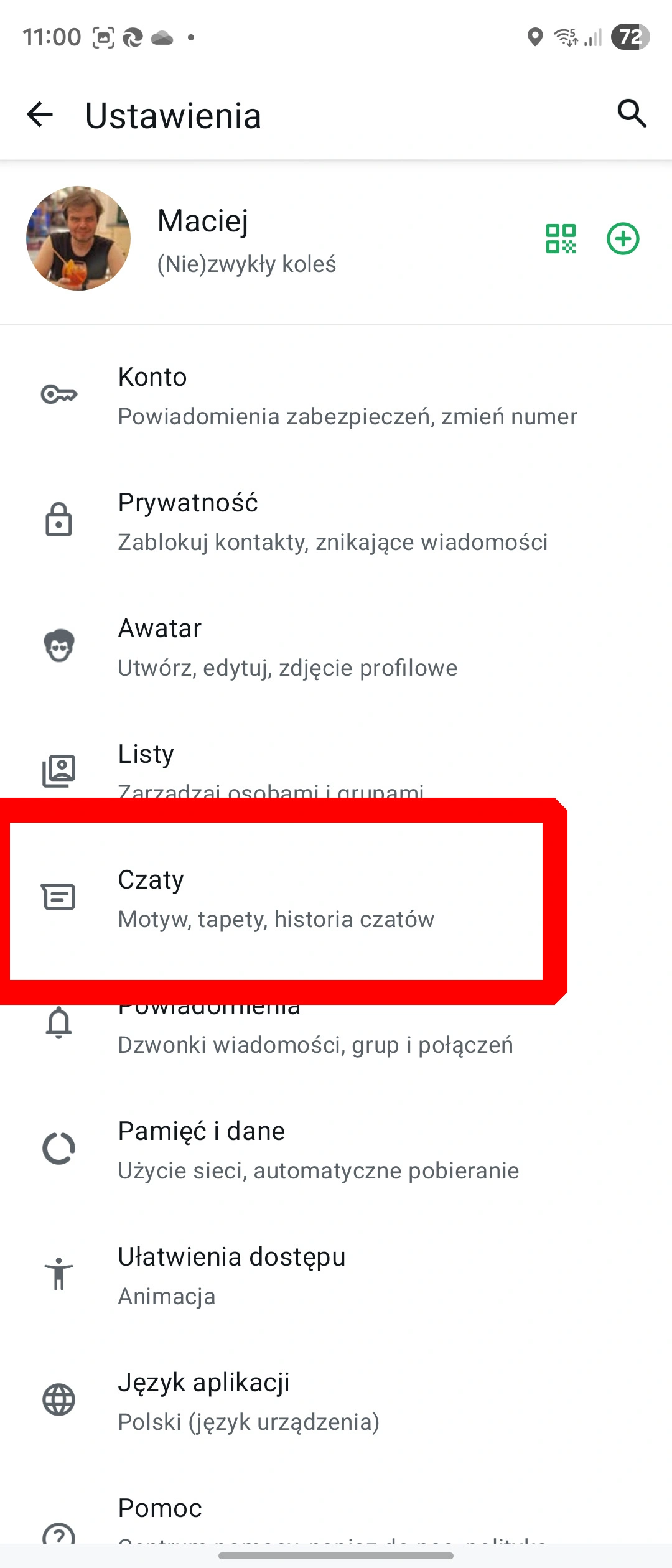 WhatsApp - kopia zapasowa czatów