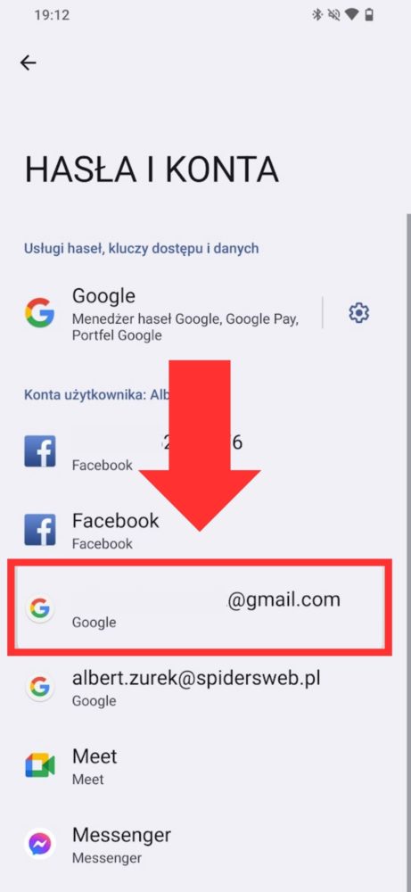 Jak przenieść kontakty z Androida na iPhone'a? Wybierz konto