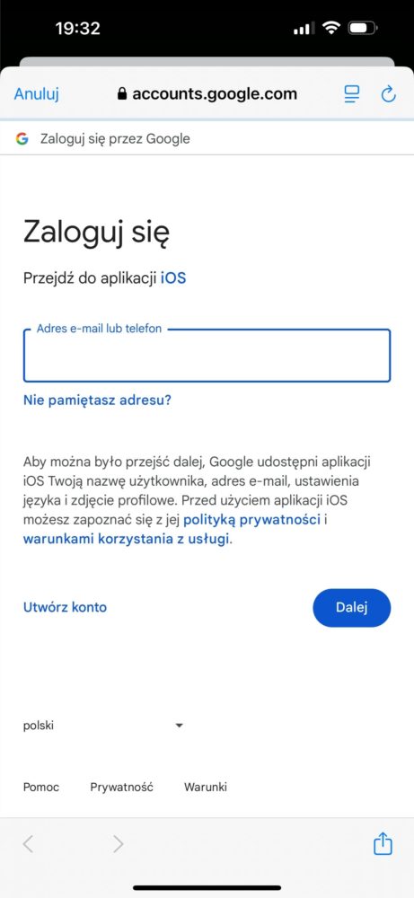 Jak przenieść kontakty z Androida na iPhone'a? Logowanie do konta Google