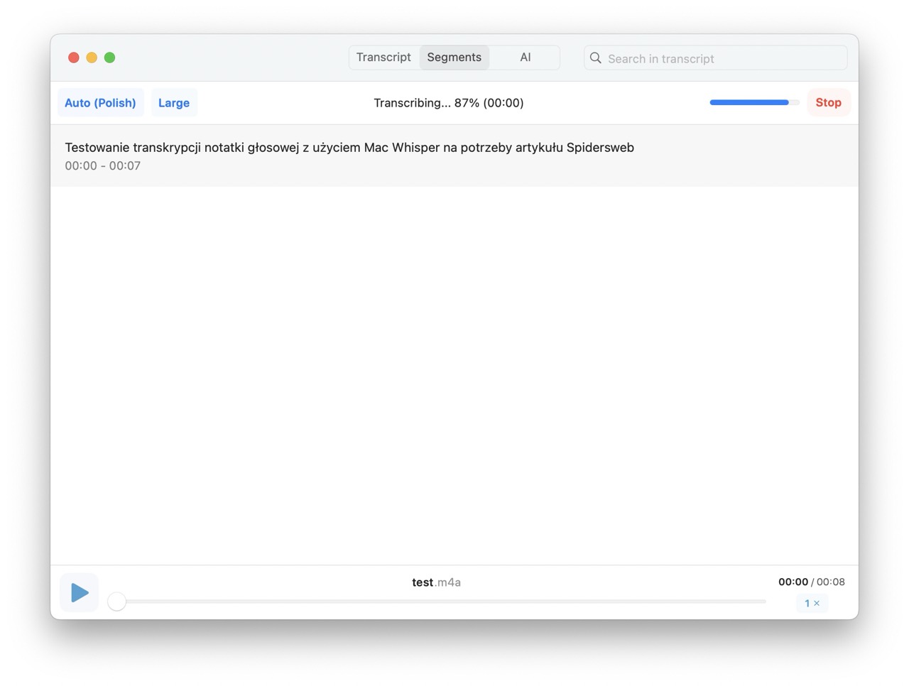 aplikacje Mac MacWhisper