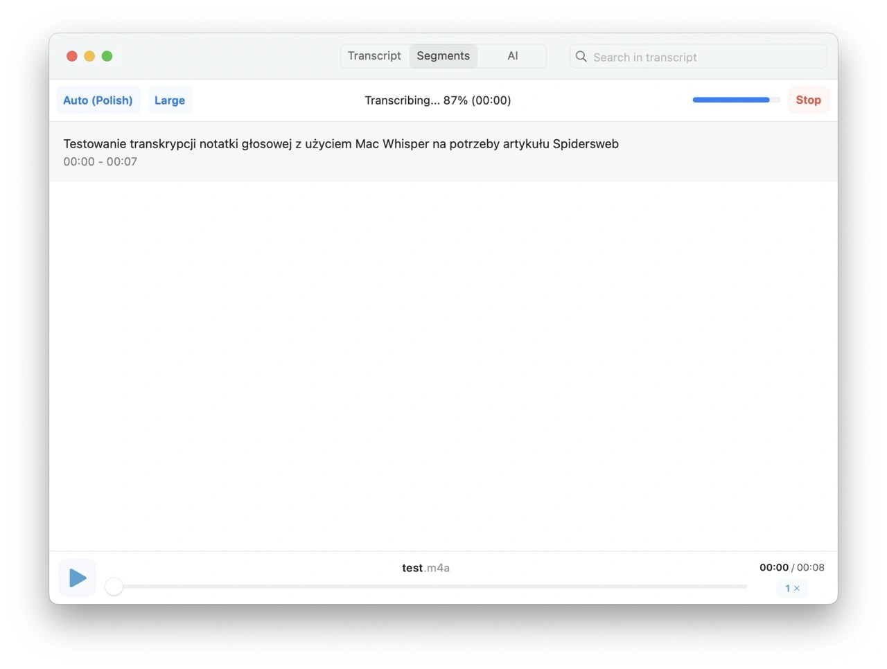 aplikacje Mac MacWhisper