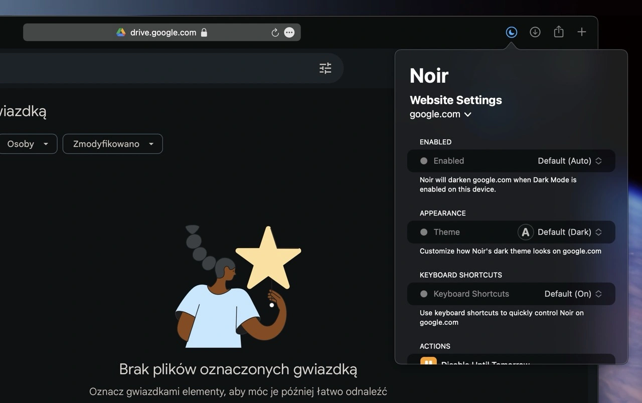 aplikacje Mac Noir
