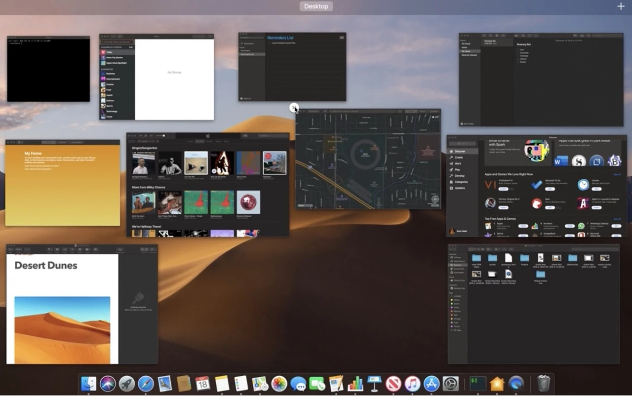 aplikacje Mac Mission Control Plus