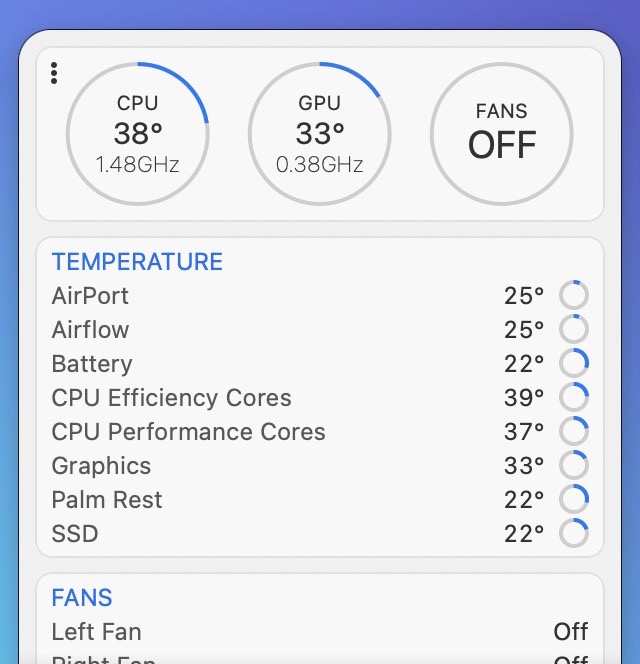 aplikacje Mac iStas Menus