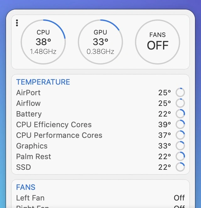 aplikacje Mac iStas Menus