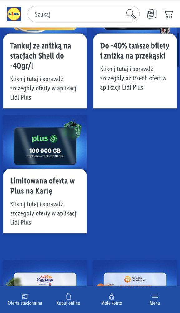 Znajdujesz ofertę z Plusem na Kartę. Wchodzisz w nią