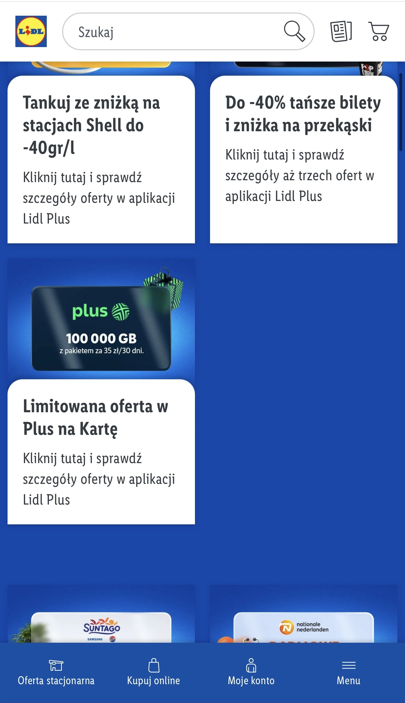 Znajdujesz ofertę z Plusem na Kartę. Wchodzisz w nią