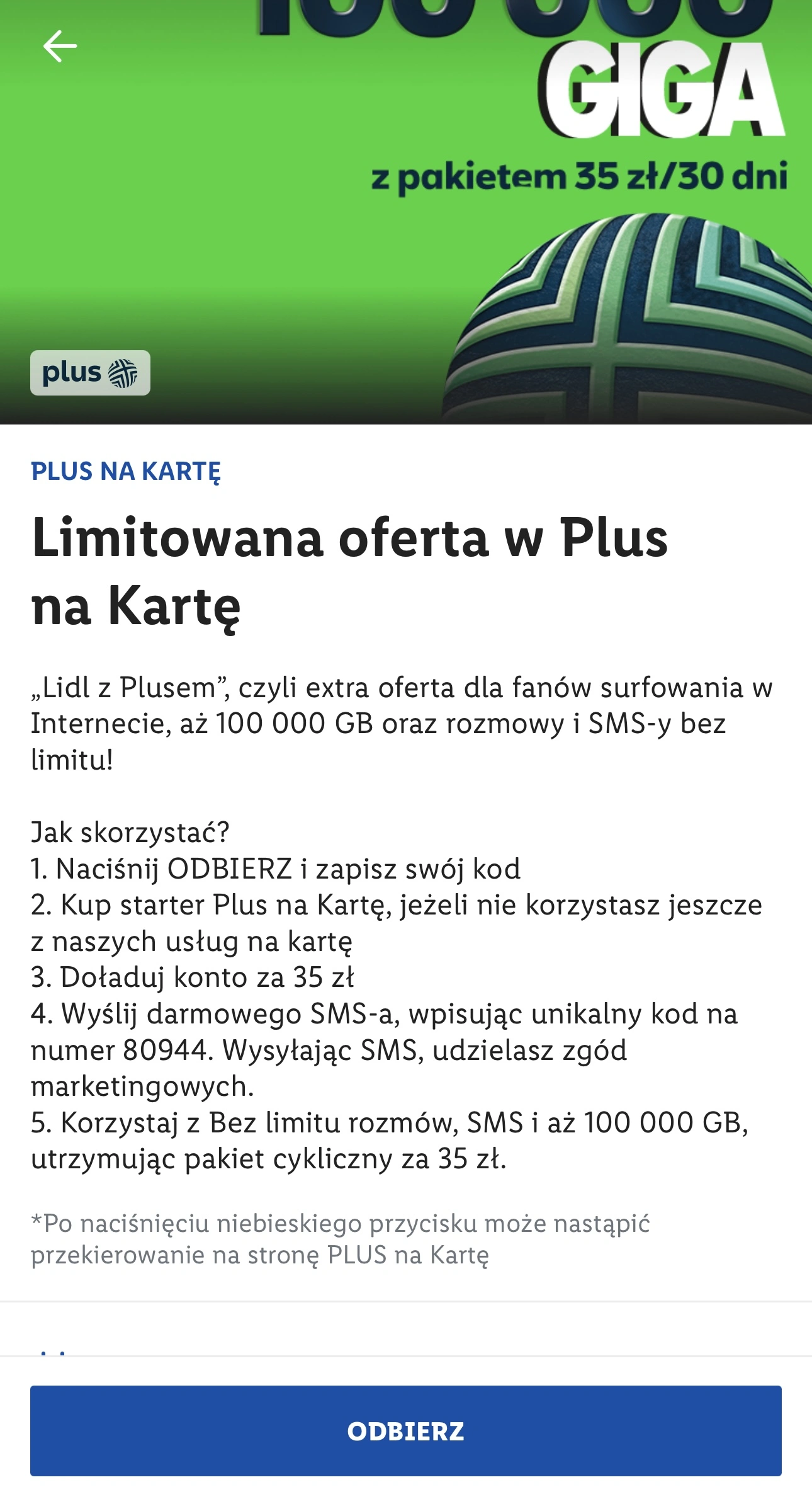 Klikasz ODBIERZ