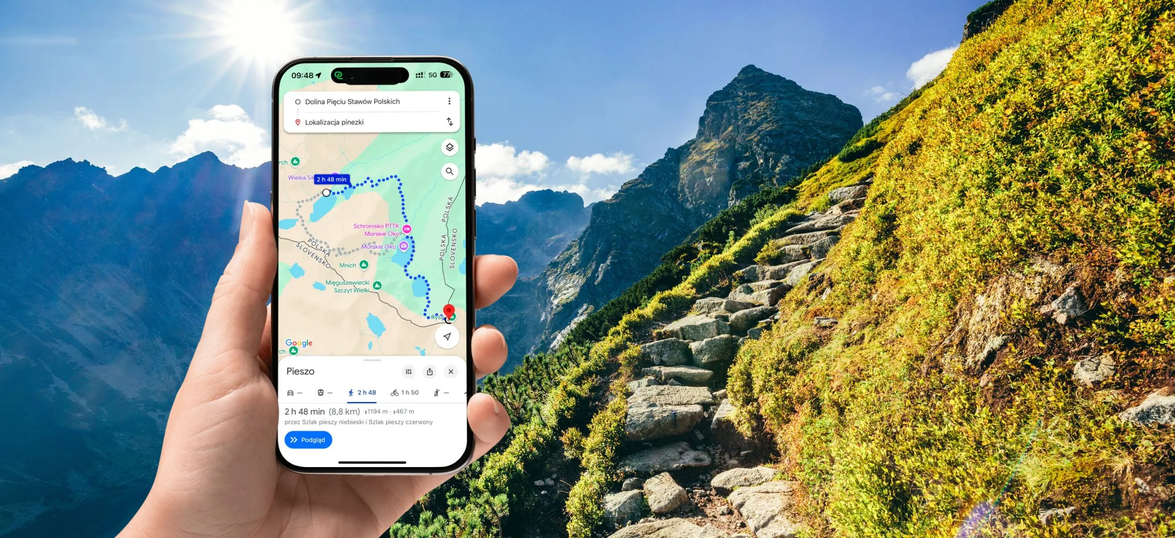 Nie używaj Map Google w Tatrach. TOPR ostrzega