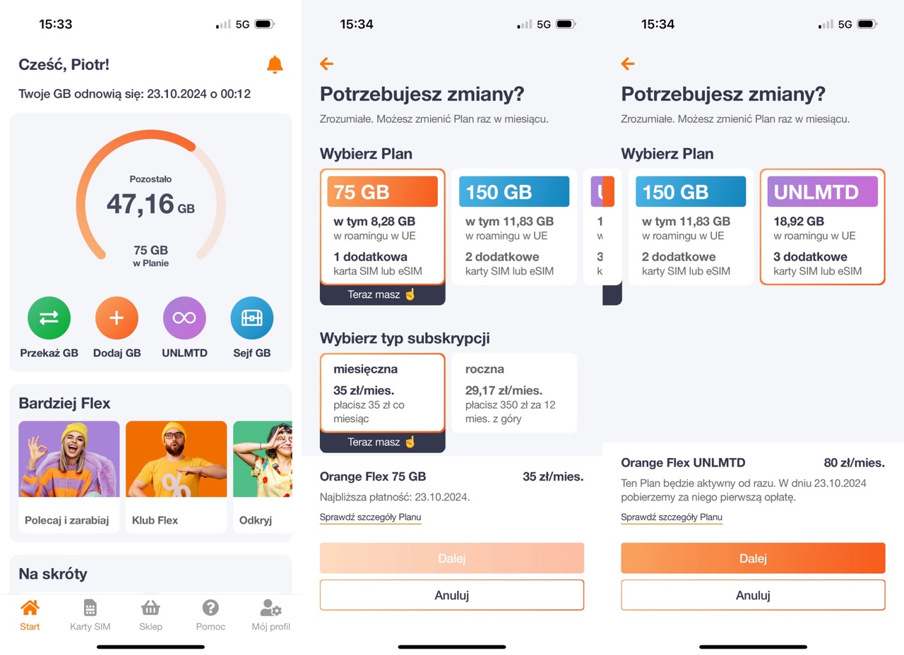 orange flex plany