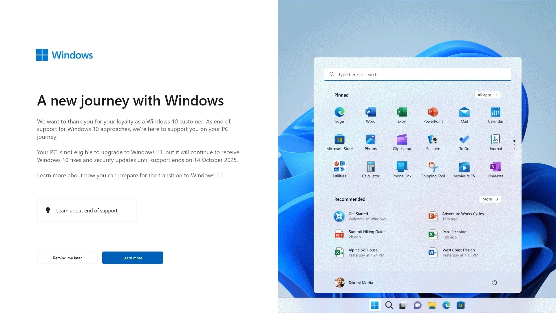 Reklamy komputerów Copilot+ wyświetlane w Windowsie 10 (źródło: WindowsLatest)