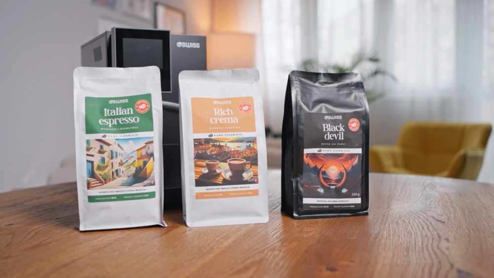 Trzy kawy rzemieślnicze 4Swiss: Italian espresso, Rich Cream i Black Devil