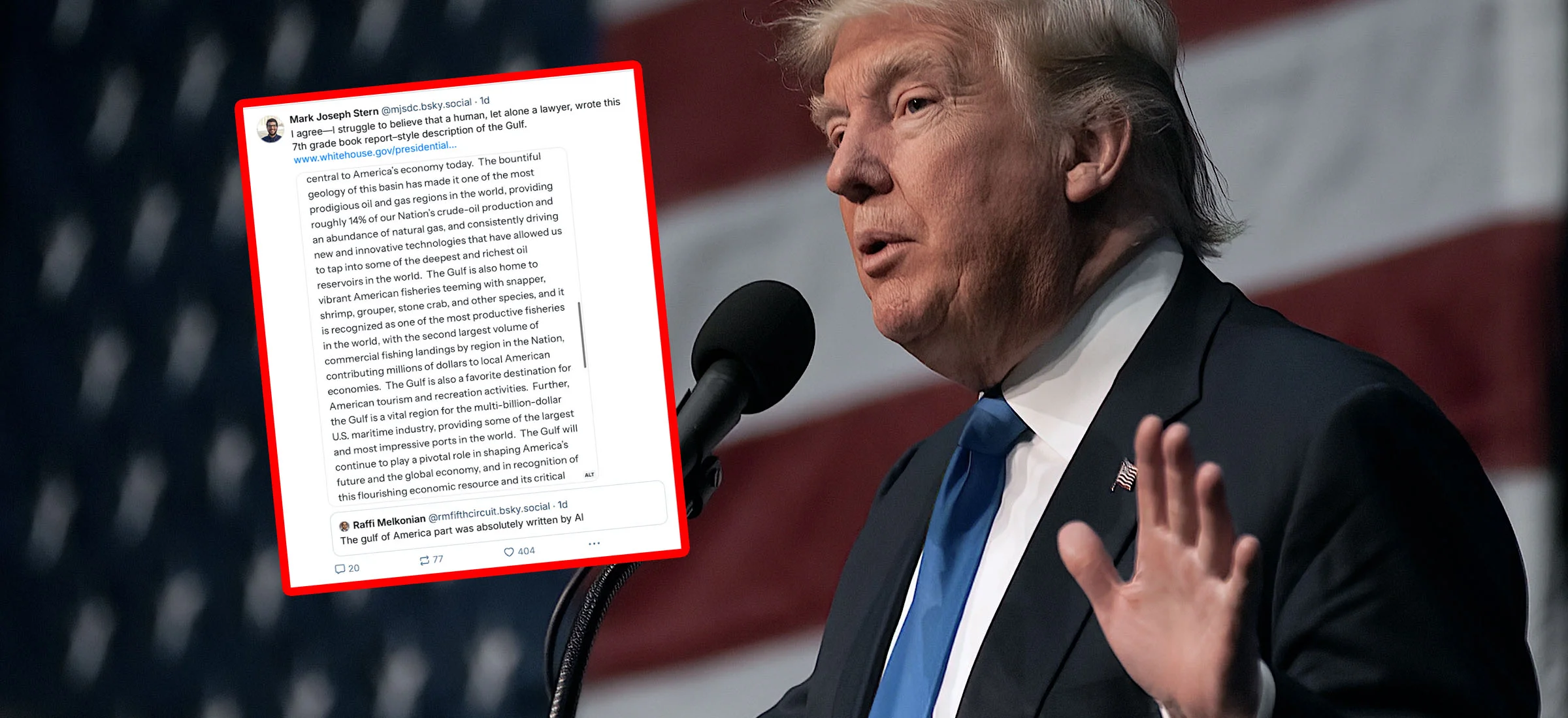 AI pisze Trumpowi dekrety? Są dowody