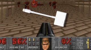 DOOM na adapterze Lightning - HDMI. Chciałbym żartować