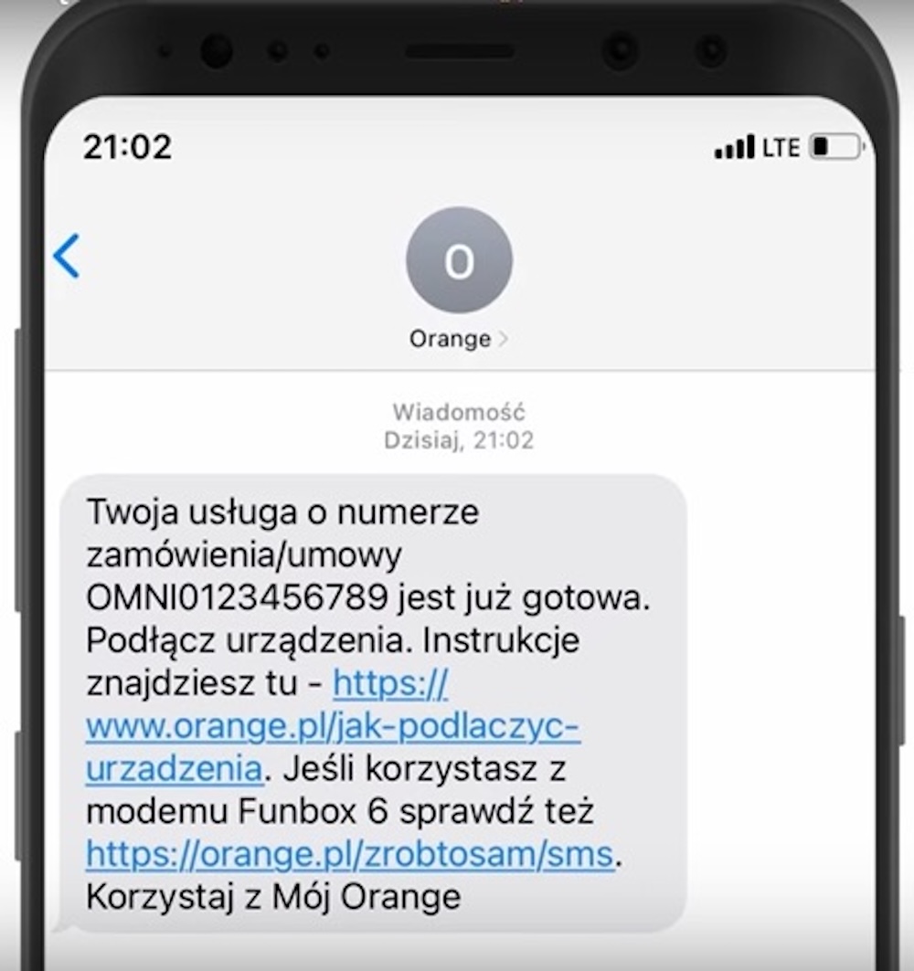 funbox router dekoder orange tv samodzielna instalacja swiatlowod sms