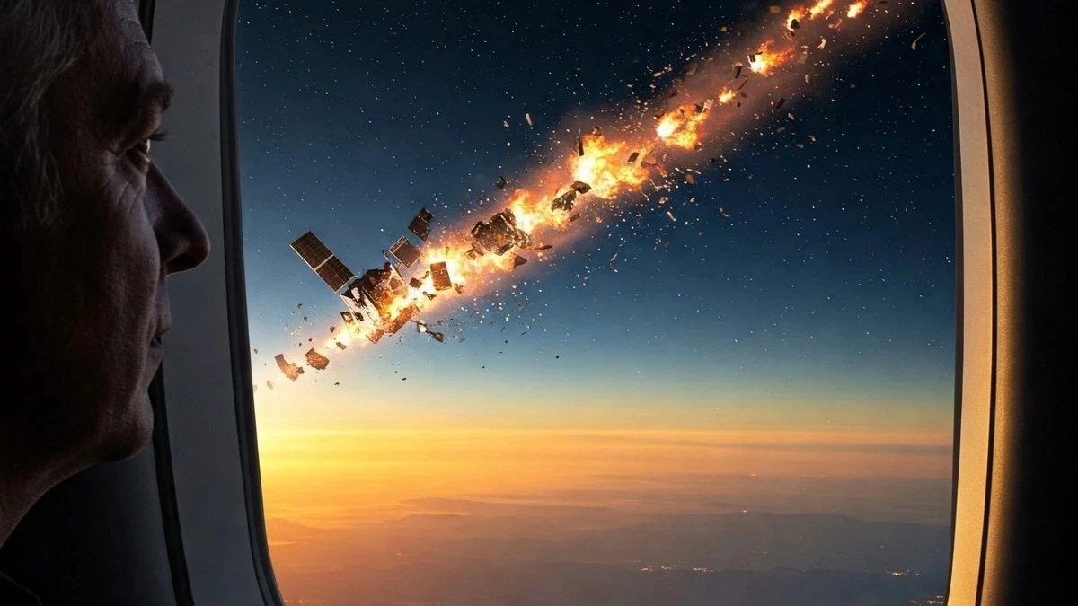 Coraz większe ryzyko, że w samolot pasażerski trafią kosmiczne śmieci. Niepokojący raport