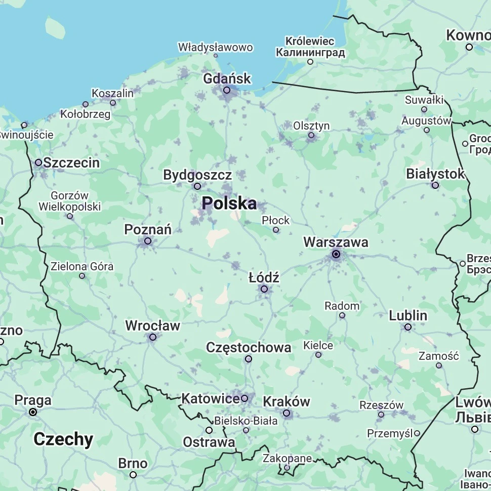 Aktualna mapa zasięgu Orange 5G - cała Polska, powyżej 1 Gb/s (zrzut ekranu: 23 maja 2025 r.) class="wp-image-5504606"