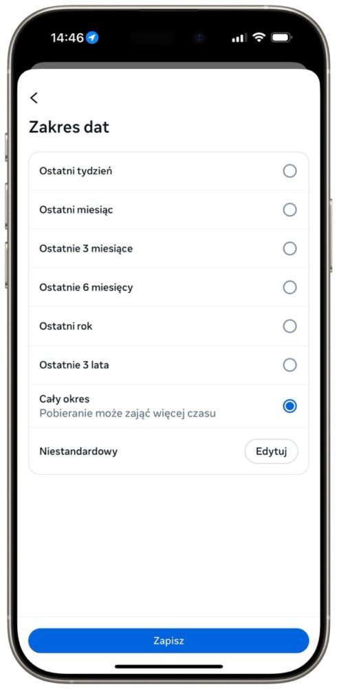 Można pobrać wszystkie pliki lub jedynie z wybranego okresu