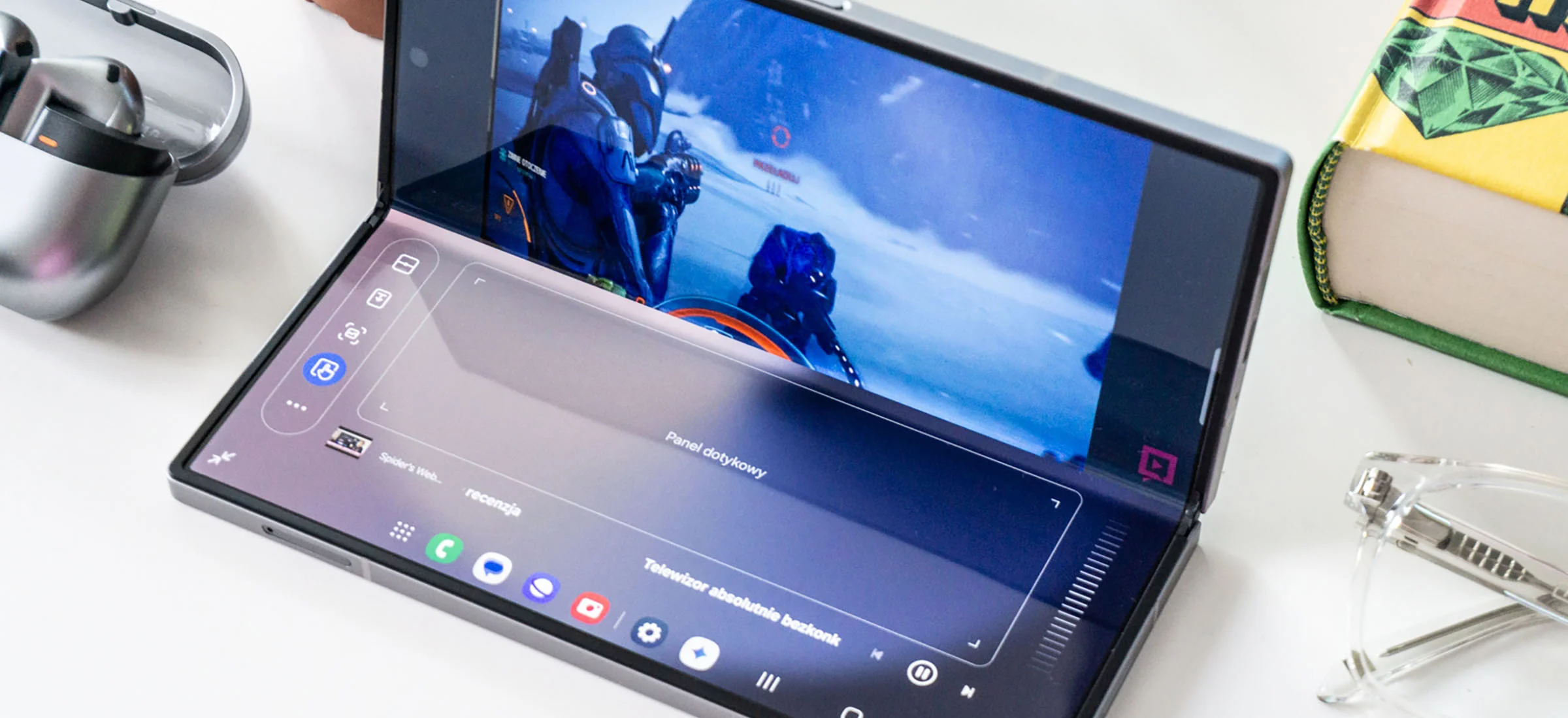 iPhone składany metaliczne szkło