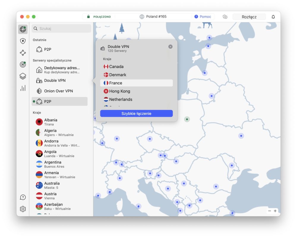 Serwery specjalistyczne NordVPN