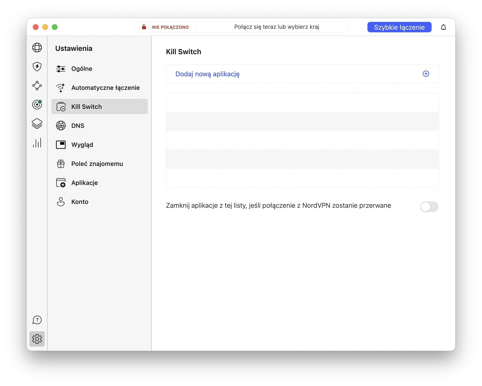 NordVPN: Kill Switch