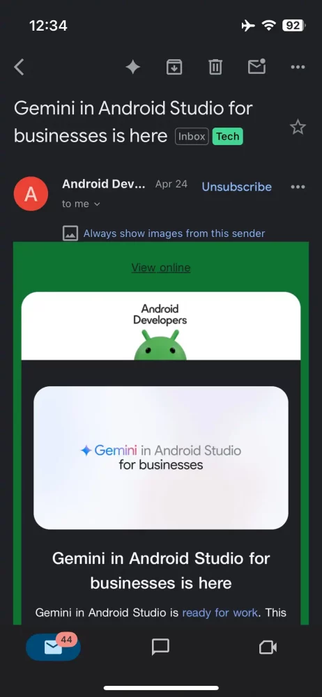 Nowy wygląd Gmaila na iPhonie