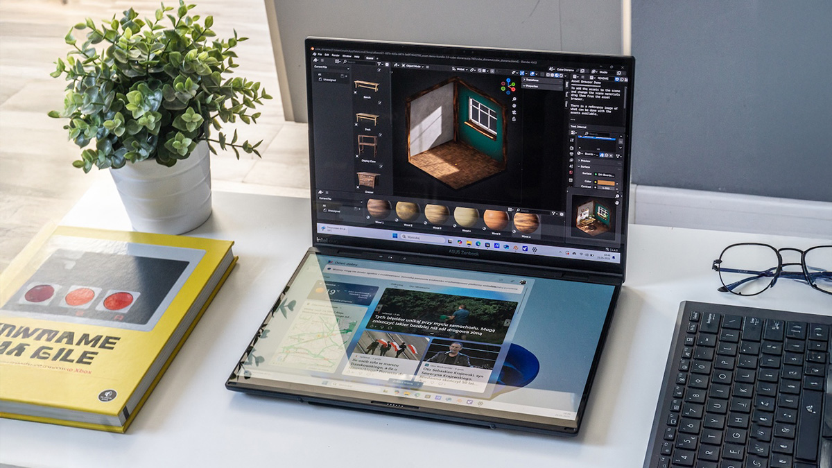 ASUS Zenbook Duo ma dwa ekrany, a Zenbook A14 działa 30 godzin