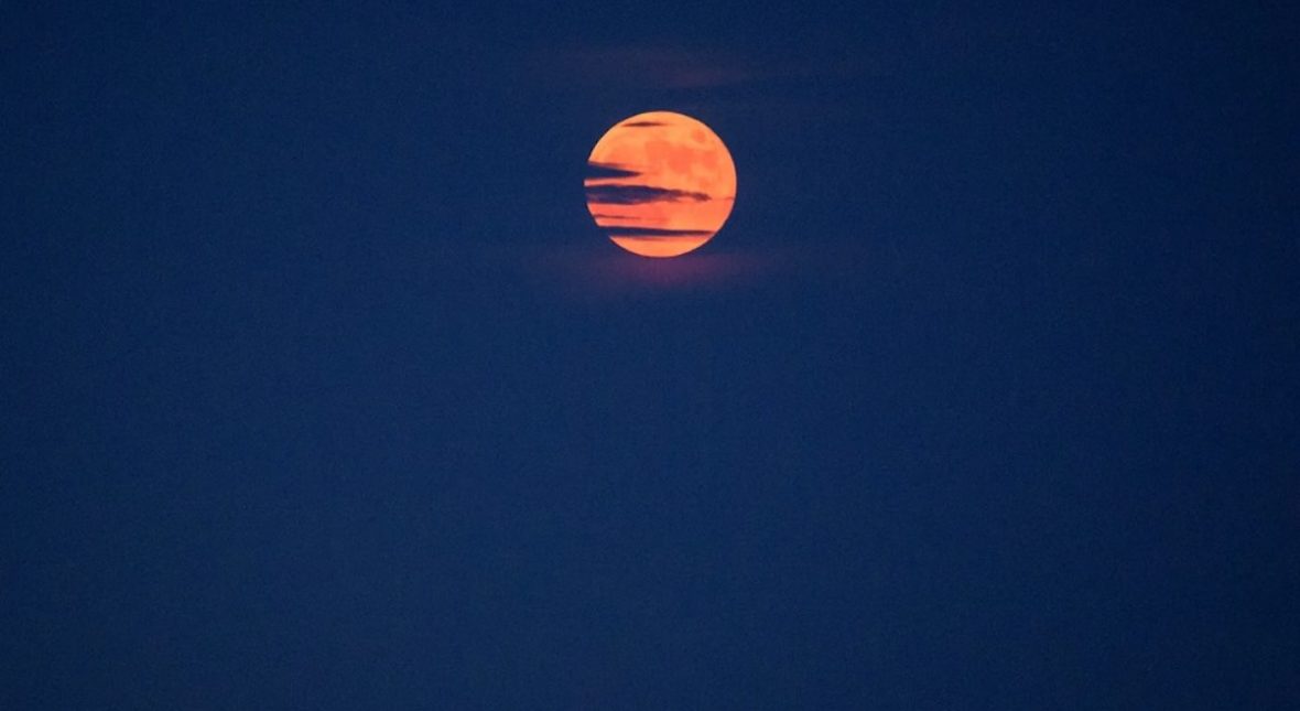 Image for Truskawkowy Księżyc nad Polską. Taka pełnia jest raz na dekadę