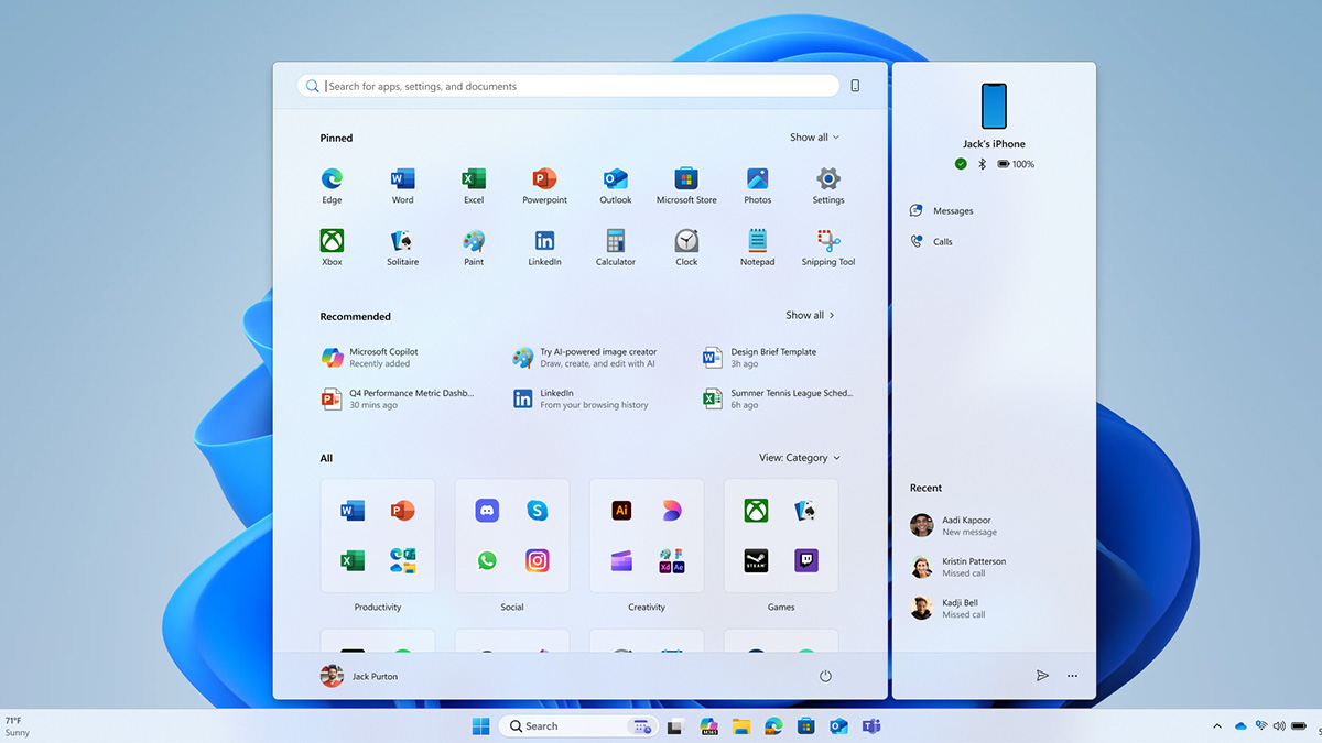Microsoft odświeża wygląd i działanie menu Start. Obszar startowy będzie większy, łatwiejszy do dostosowania i zyska dwa nowe widoki.