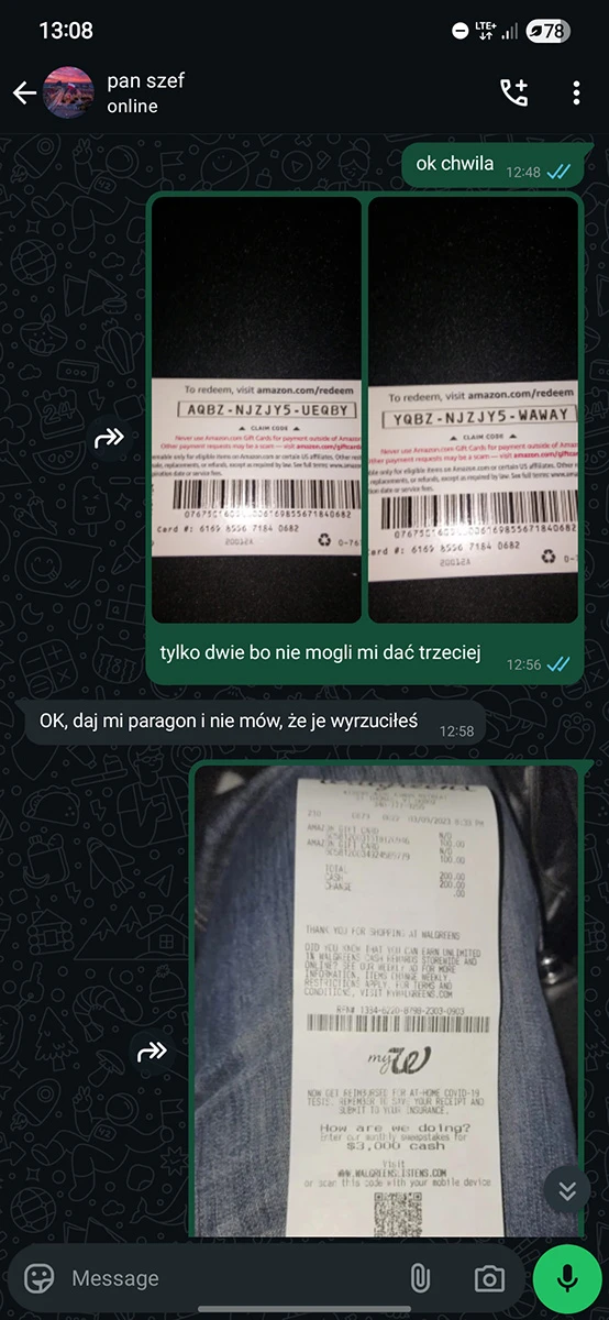 Oczywiście, że nie wyrzuciłam!